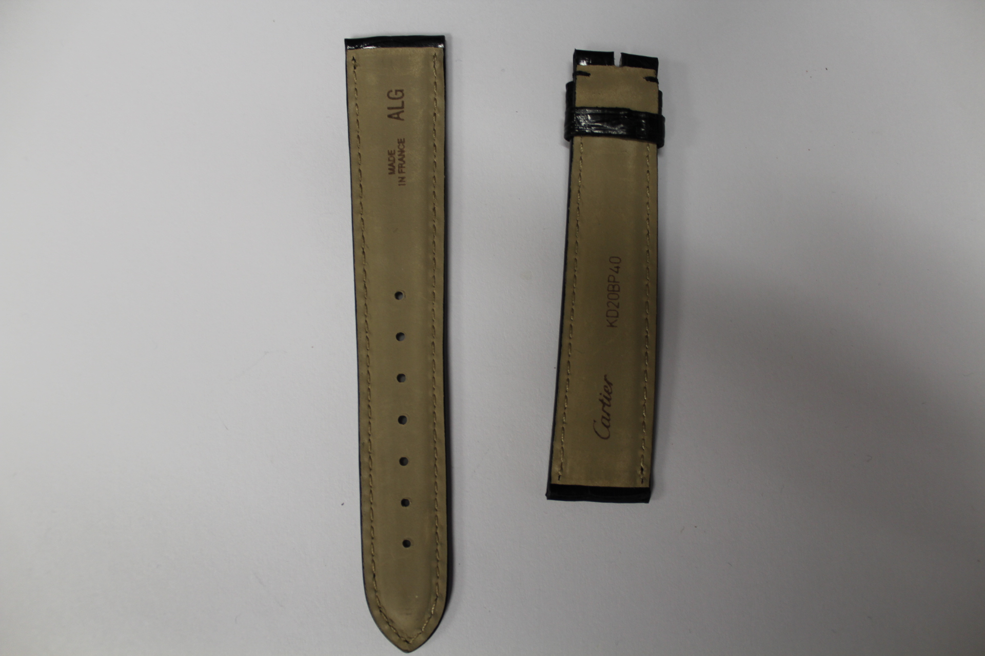 New Authentic Cartier OEM Black Leather Watch Strap 19mm - KD20BP40 ...