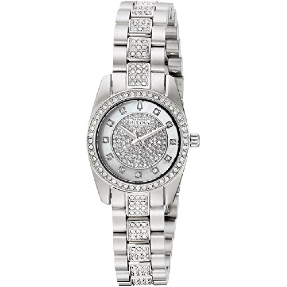 Bulova 96L253 Women's 'Swarovski Crystal' Quartz Stainless Steel Watch ...