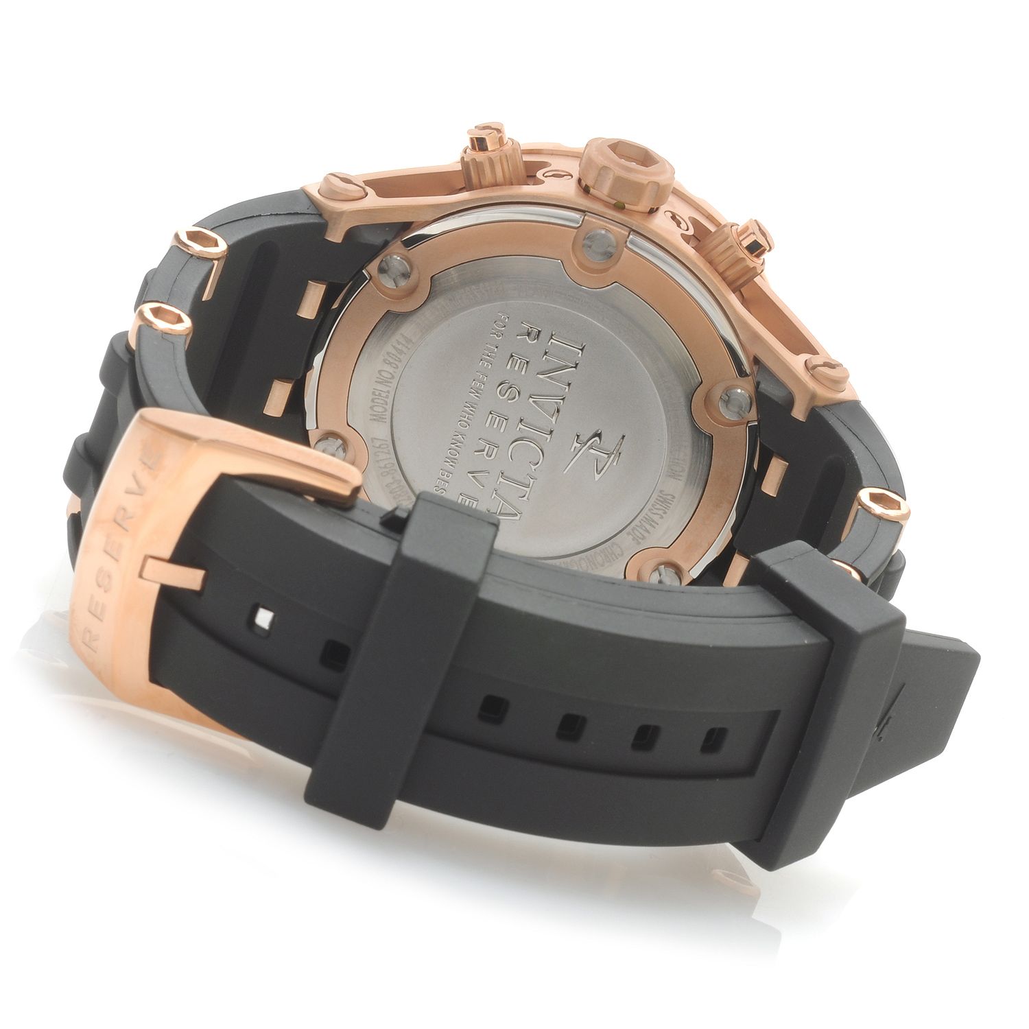 Invicta 80414 Men's Reserve Subaqua Swiss Rose Gold Tone SS & Rubber ...