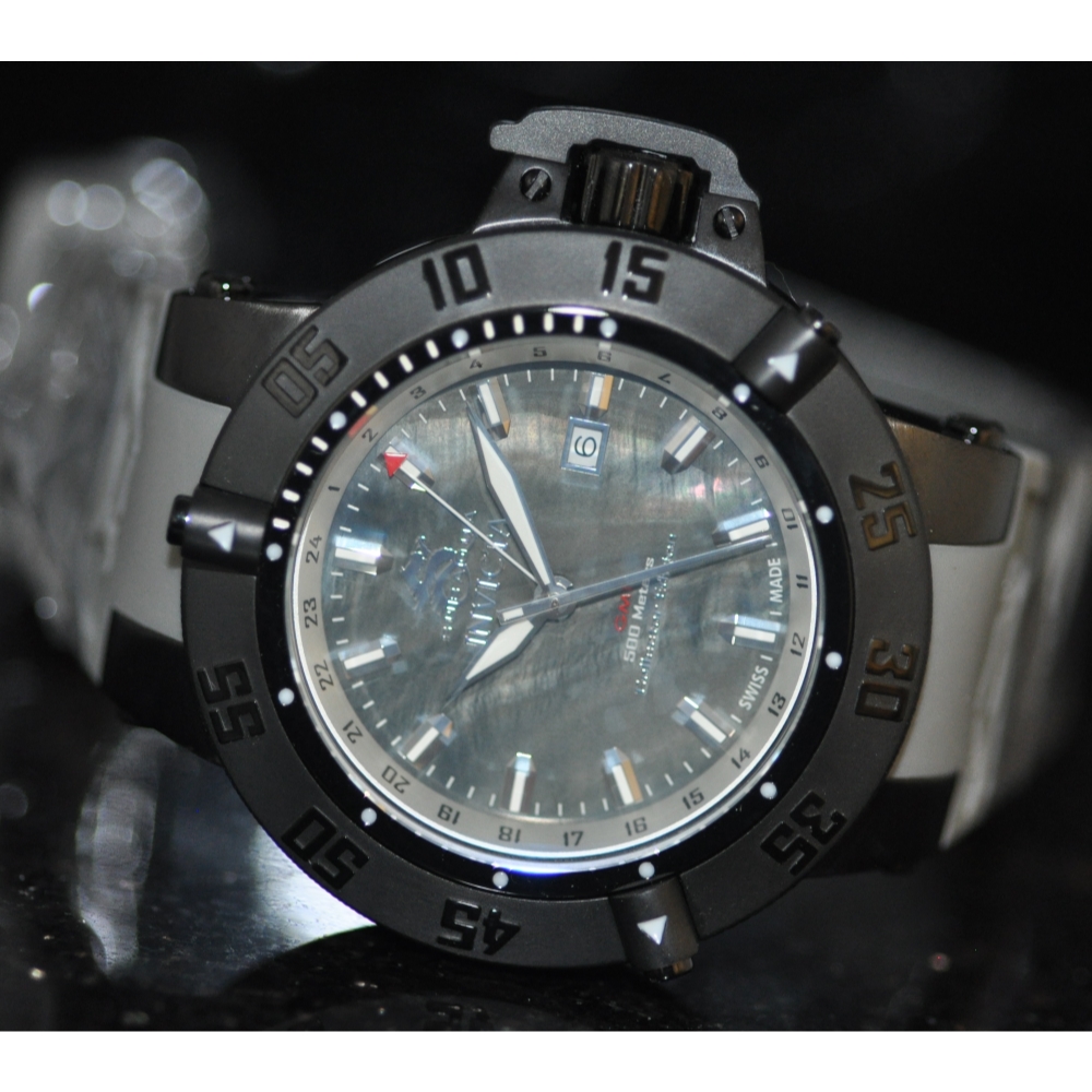 Invicta Rare Men's Subaqua Noma III GMT Black MOP Dial Grey Poly Watch ...