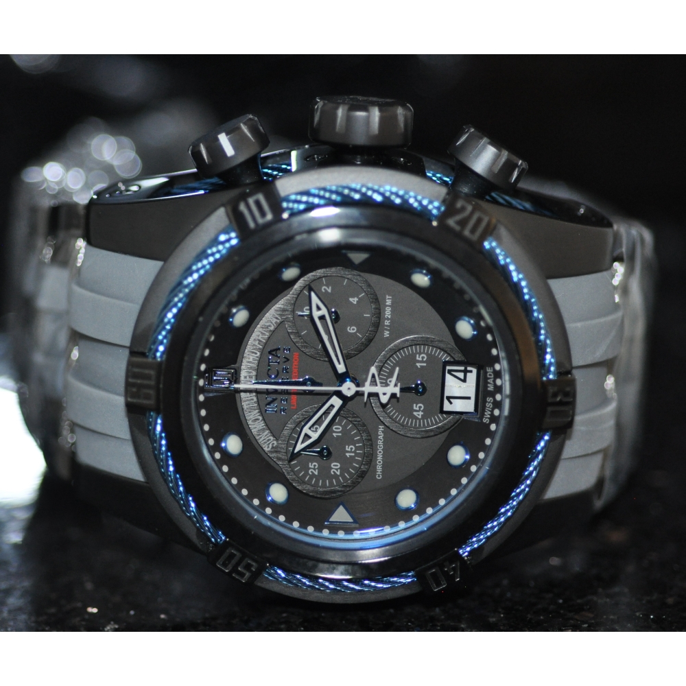 Invicta Mens Rare Jason Taylor Swiss Reserve Chrono Black Dial Poly Watch 12951 | eBay