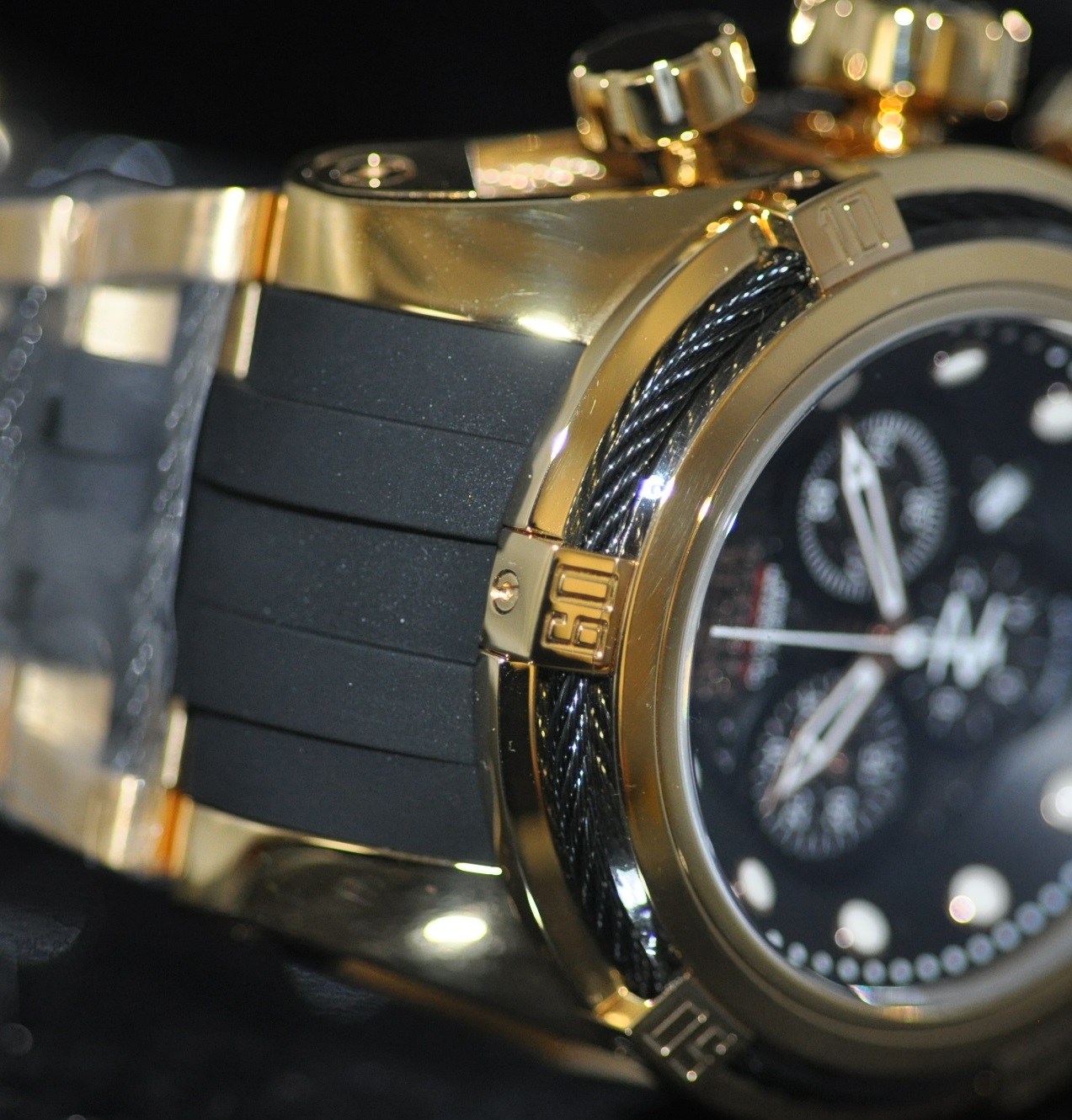 Invicta Men Rare Jason Taylor Swiss Reserve Chrono Black Dial Poly Watch 12955 886678801565 | eBay