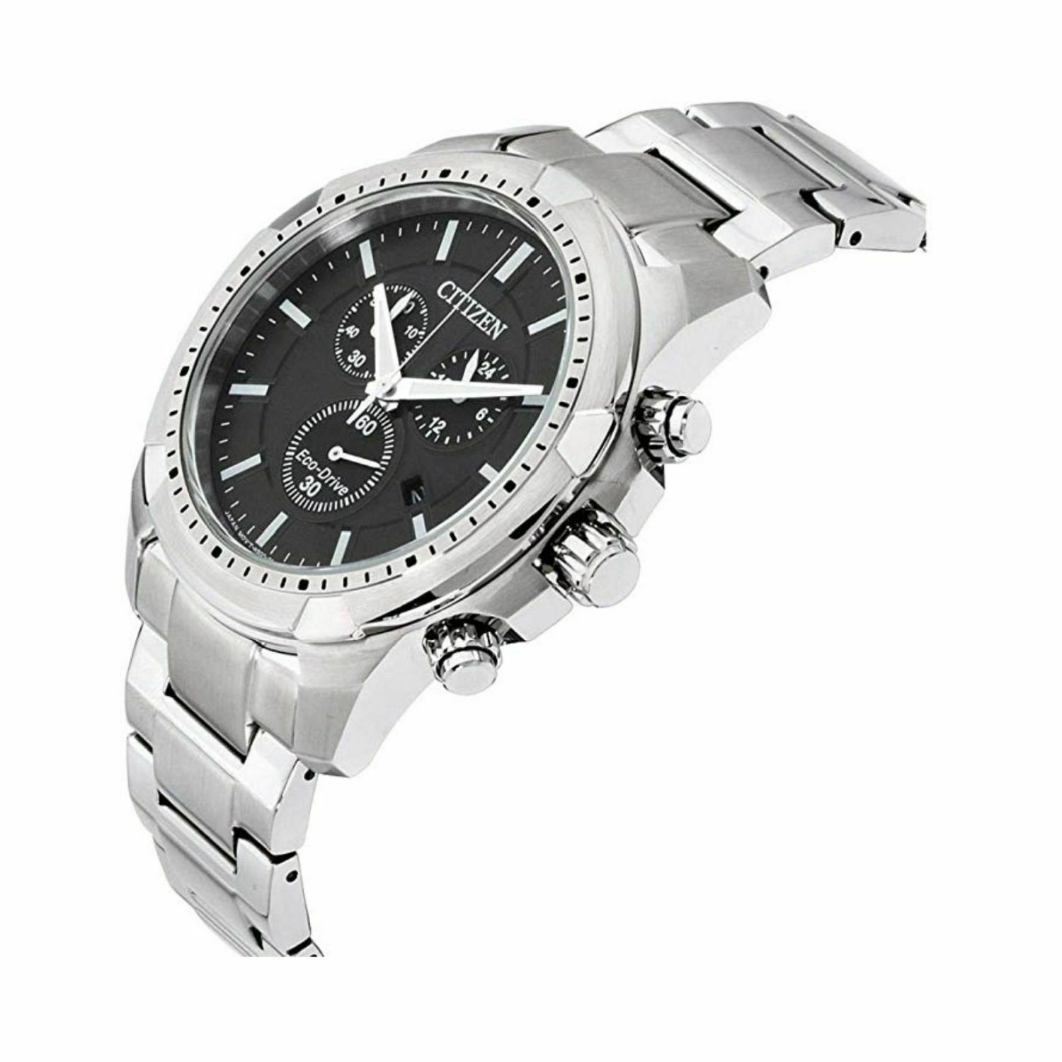 black eco drive watch