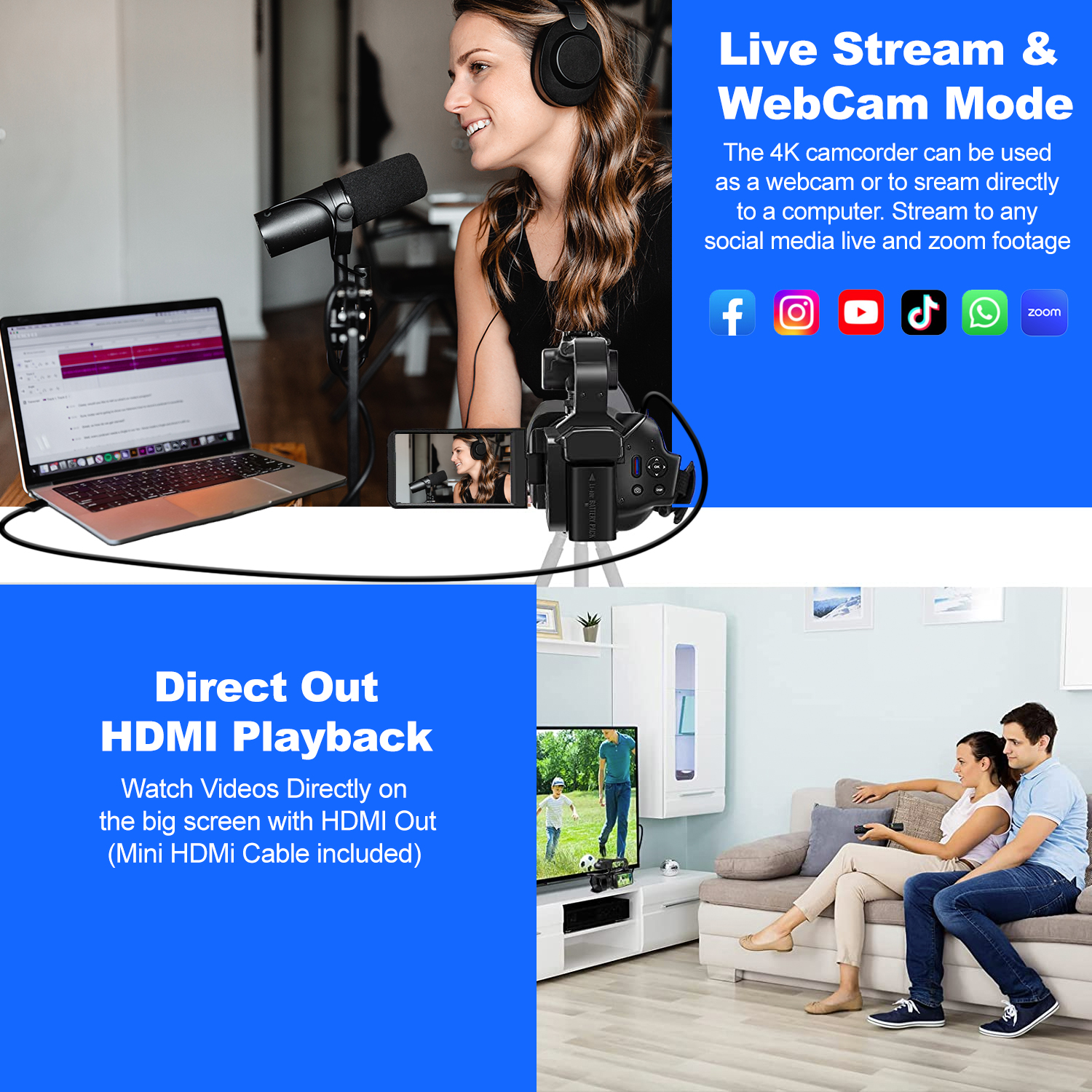 Sony FDR-AX43 – Videocamera Digitale 4K Ultra HD Con Sistema Di - Foto 3