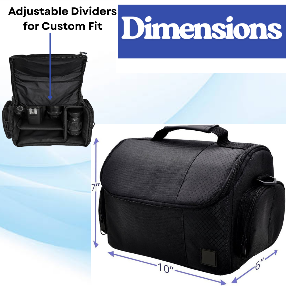 Padded Digital Deluxe Camera Carrying Case Bag For Nikon D3500, D850, D750 & More